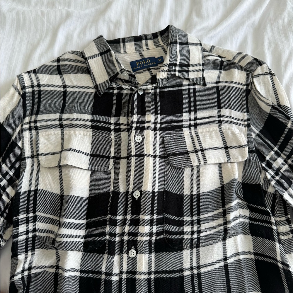 Polo by Ralph Lauren Black and White Plaid womens Shirt
